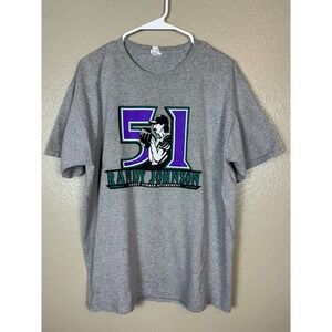 Randy Johnson #51 Diamondbacks Jersey Retirement T-Shirt‎ Gray L
